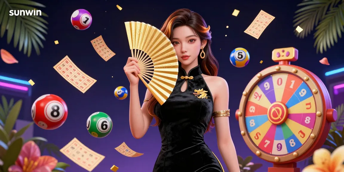 Experience thrilling wins with sunwin as colorful lottery elements abound in a vibrant casino scene.