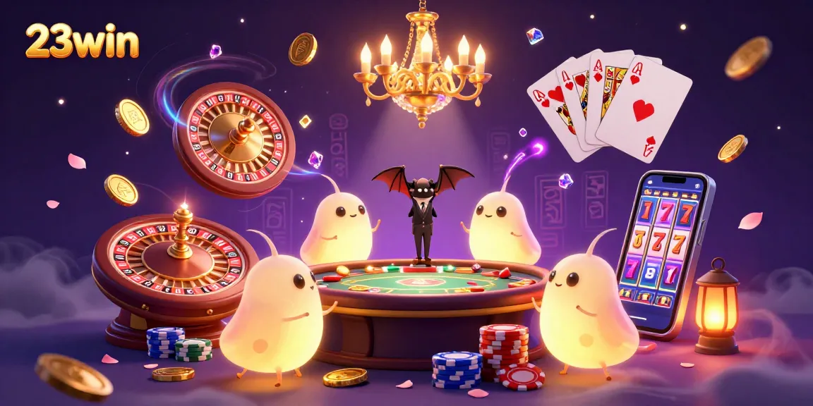 Join 23win in this vibrant casino scene featuring wildlife and dynamic gaming elements, showcasing action and opportunities.