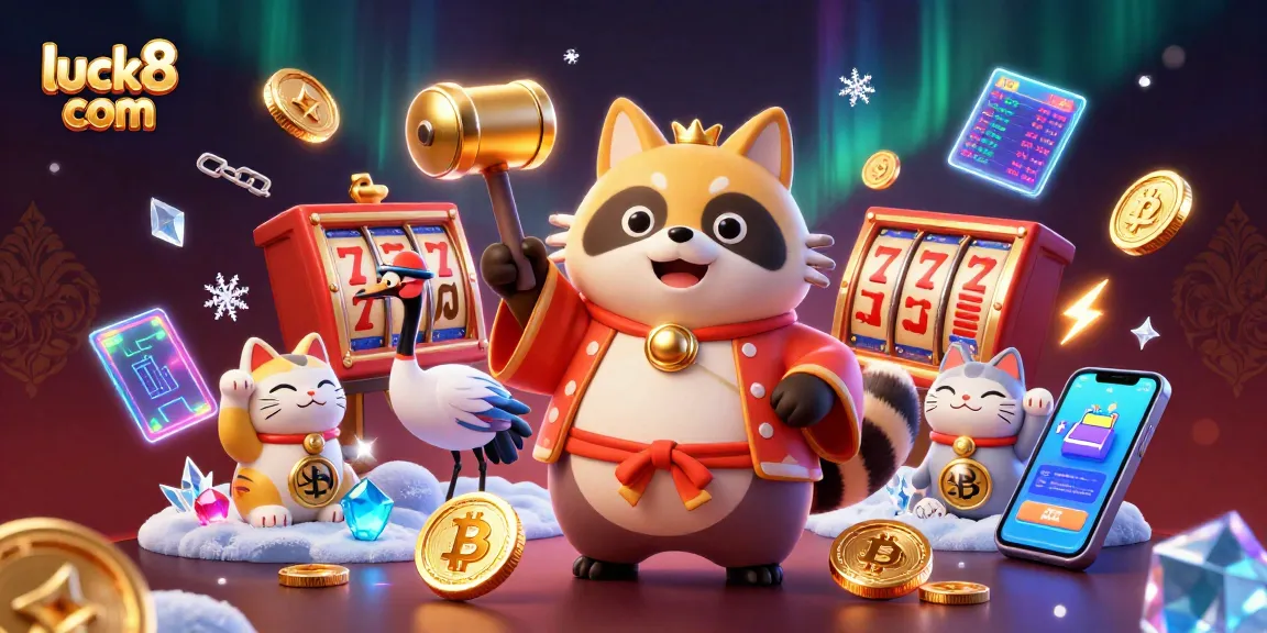 Enjoy engaging slot experiences on luck8 com with colorful maneki-neko and cheerful tanuki.