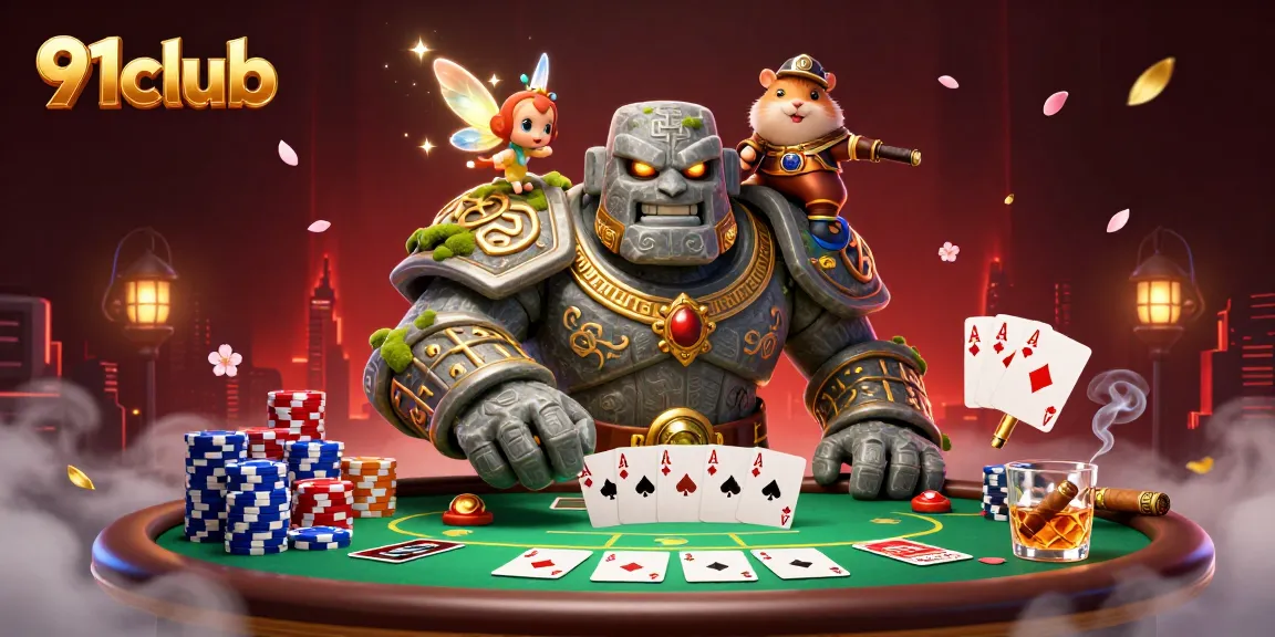 Engage in thrilling predictions at 91club, featuring colorful gaming elements and magical characters.