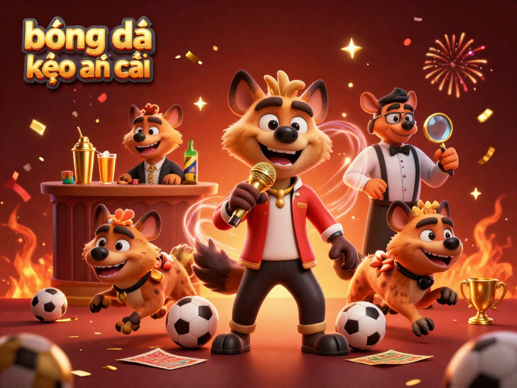Engage with bóng đá kèo nhà cái as hyenas animate a lively sports betting scene.