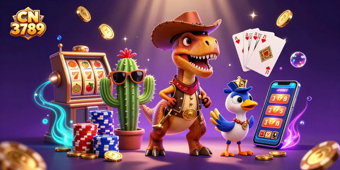 Spin the reels for big wins with CN 3789's dynamic casino adventure featuring colorful characters.