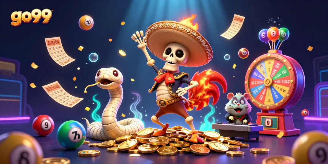 Experience the excitement at go99 with vibrant games and animated characters in this fun casino scene.