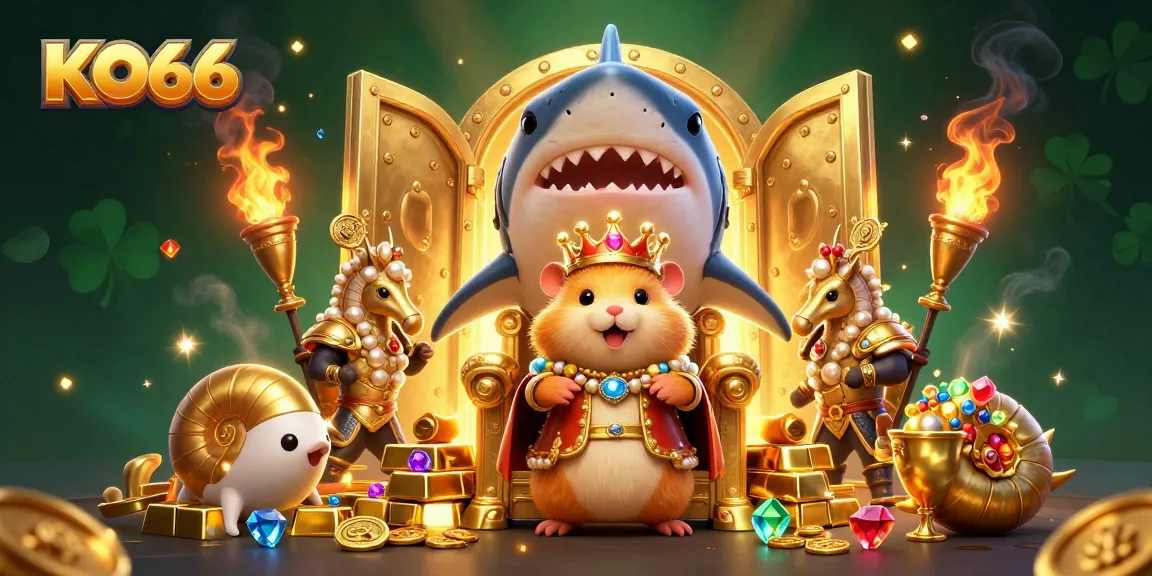 Play and win big with KO66 as the hamster king rules over treasure-filled games.
