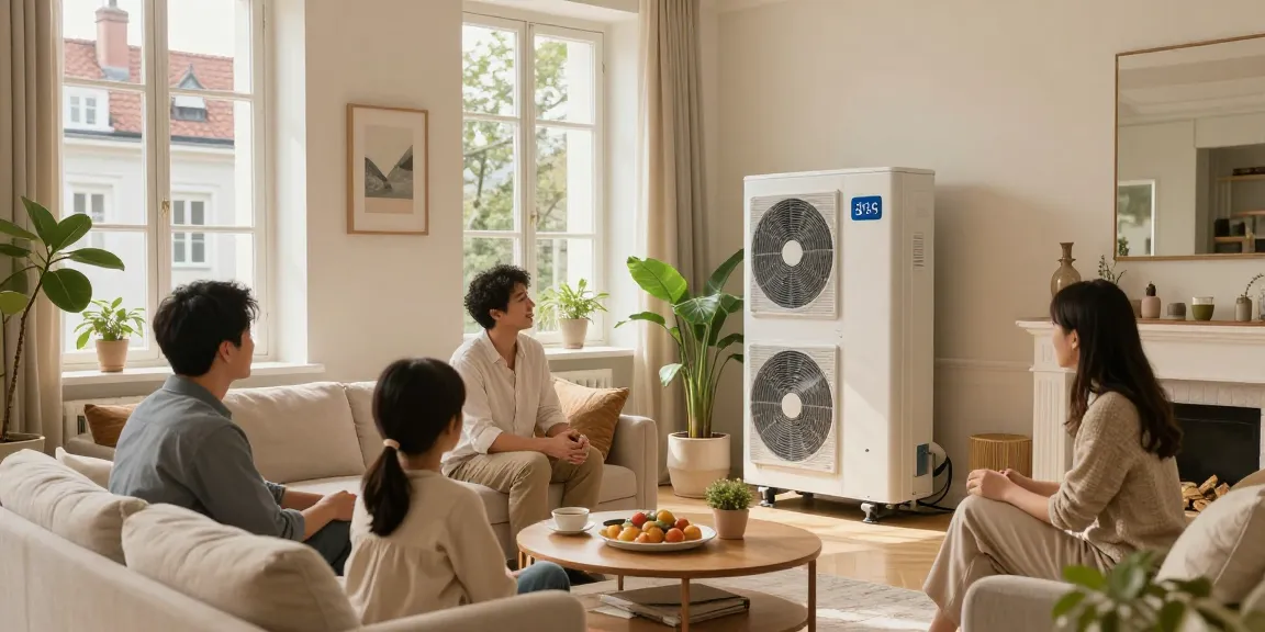 Modern heat pump installed in an altbau home, showcasing energy efficiency and comfort.