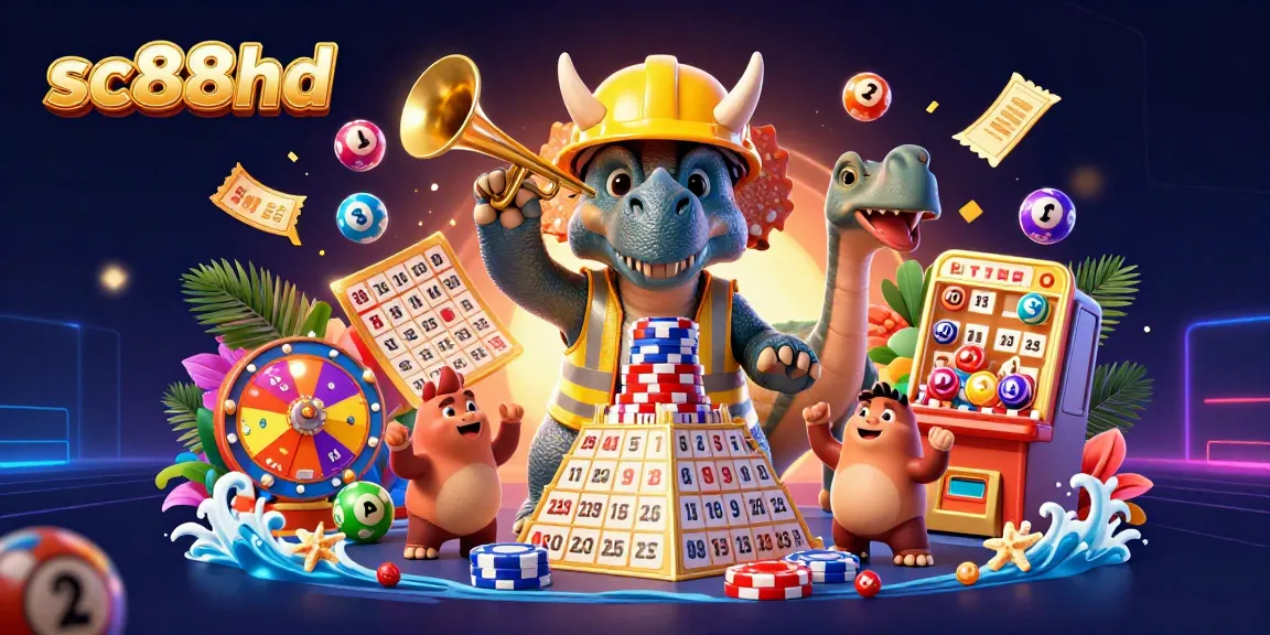 Celebrate exciting wins at sc88hd with vibrant 3D casino characters and dynamic gaming elements.