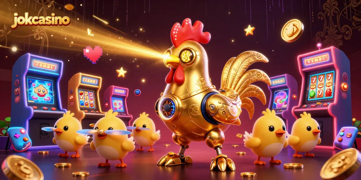Play thrilling casino games at jokacasino with vibrant characters, slot reels, and engaging game elements.