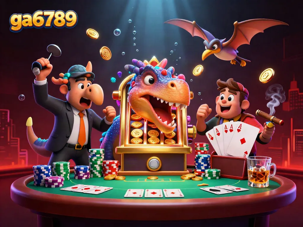 Win jackpots with ga6789 in lively 3D casino scene featuring thrilling action and vibrant colors.