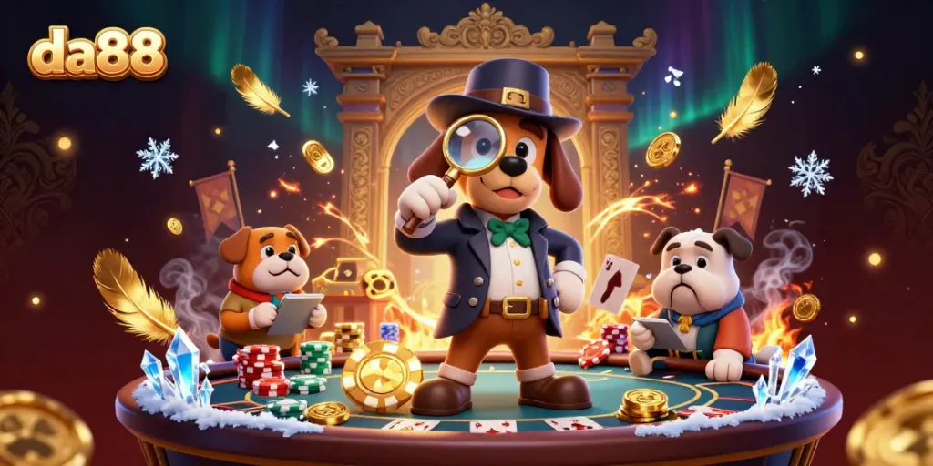 engage in thrilling casino action with da88 poker chip clues in a dynamic illustration