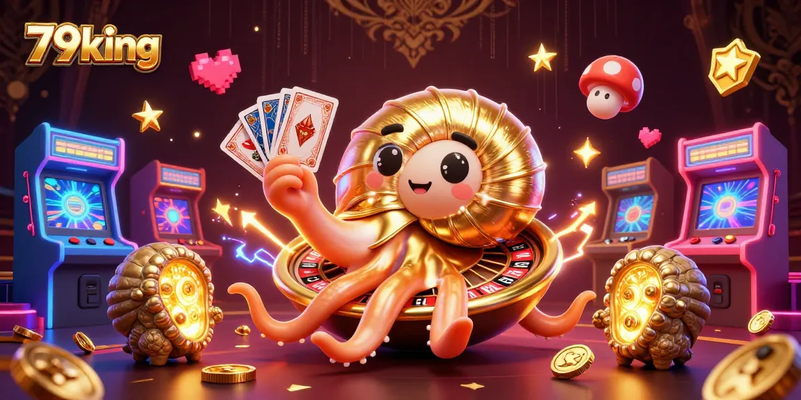 Experience thrilling games with the 79king nautilus, roulette wheel, and glowing arcade elements.