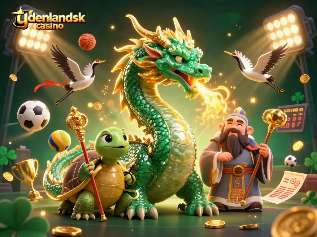 Players win big at udenlandsk casino with adventurers in a vibrant, magical scene of chance.