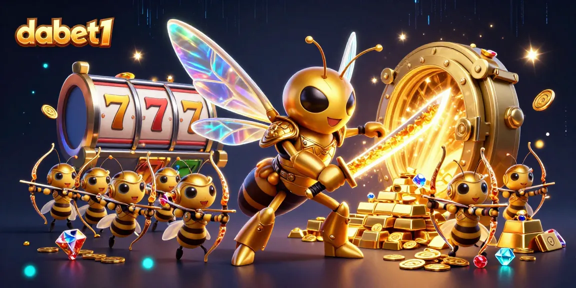 Experience action with dabet1 as a golden hornet samurai unveils treasure in a 3D casino adventure.
