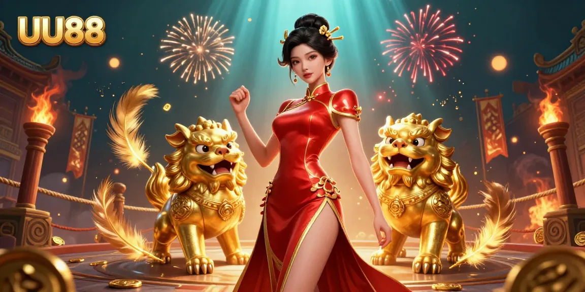 UU88 offers thrilling jackpots with vibrant casino elements and captivating character art.