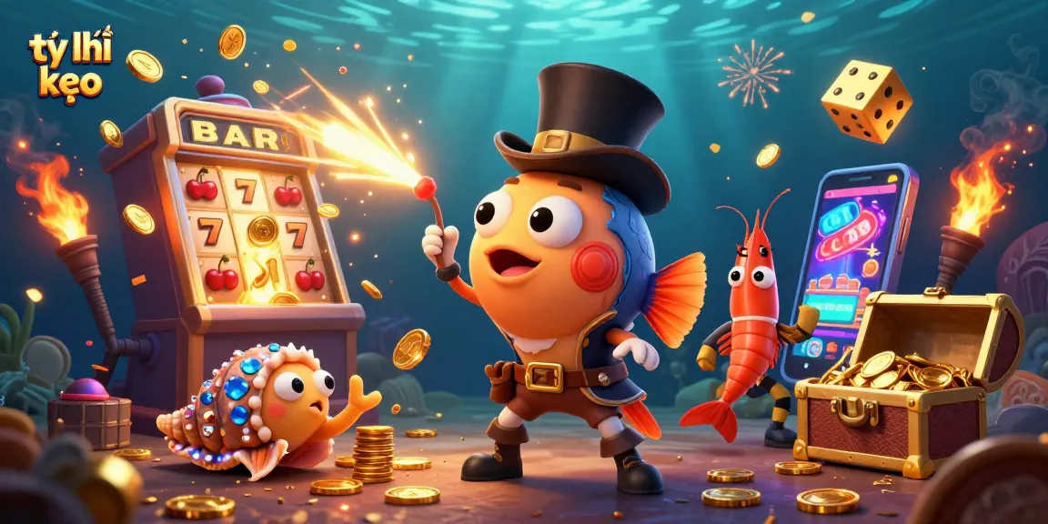 Experience thrilling tỷ lệ kèo gameplay with vibrant 3D cartoon characters and a jackpot explosion.